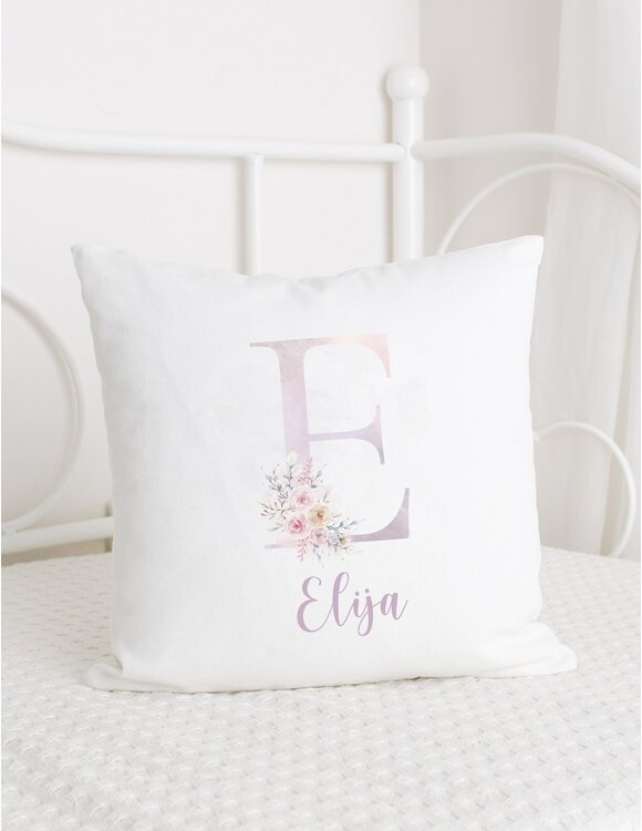 Vaikiška dekoratyvinė pagalvėlė "Gėlėta raidė" 